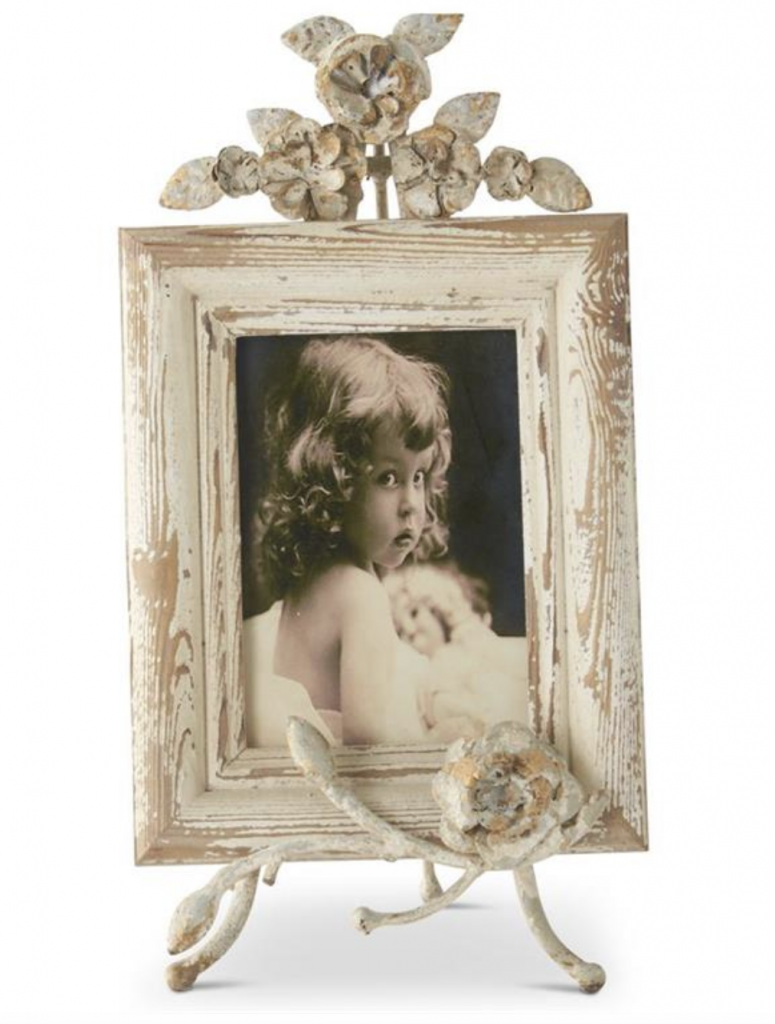 Distressed Photo Frame w/ Easel Stand